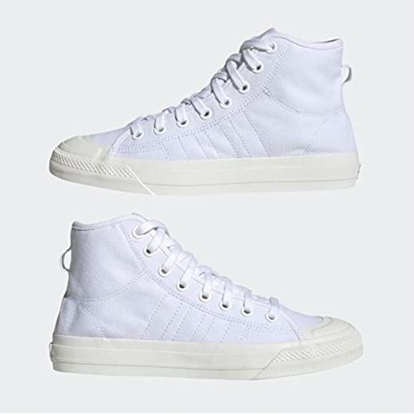 NWB adidas Mens Nizza Hi‎ Rf Lace Up Sneakers Shoes Casual White Size 12 - Picture 1 of 11